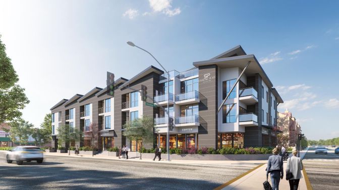 Exterior, Facade, Condo Building