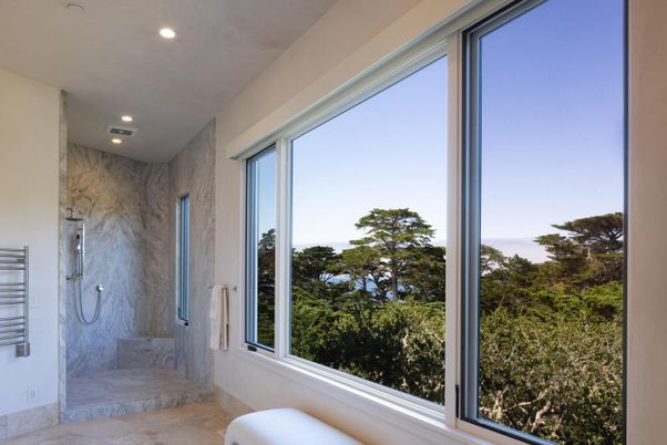 Bathroom, Glass Shower, Interior, Marble Walls, Recessed Lighting