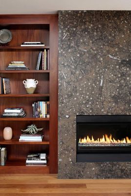 Fireplace, Interior, Wood Texture Flooring