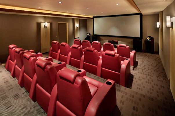 Home Theatre Room, Interior, Projection Screen, Recessed Lighting, Theatre Room