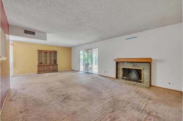 Empty room, Fireplace, Interior