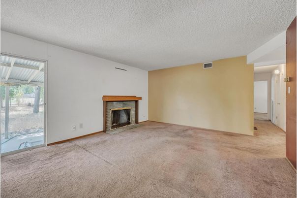 Empty room, Fireplace, Interior