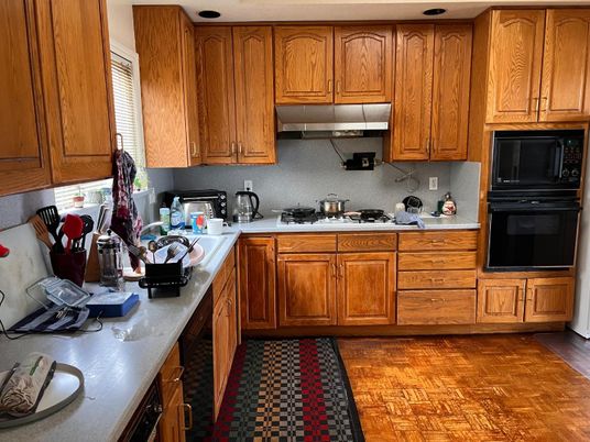 Interior, Kitchen, Wood Texture Flooring