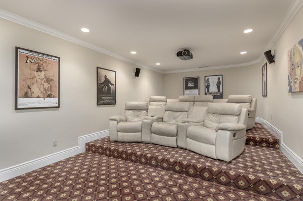 Home Theatre Room, Interior, Recessed Lighting, Theatre Room