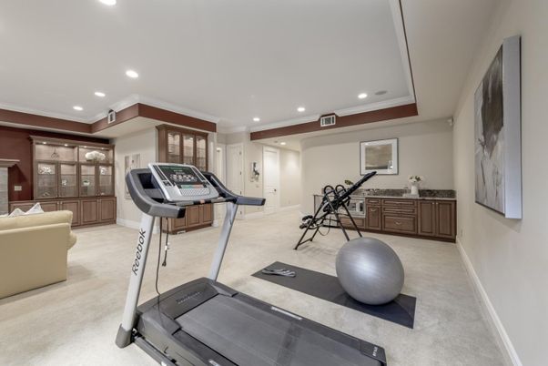 Fitness Equipment, Interior, Recessed Lighting