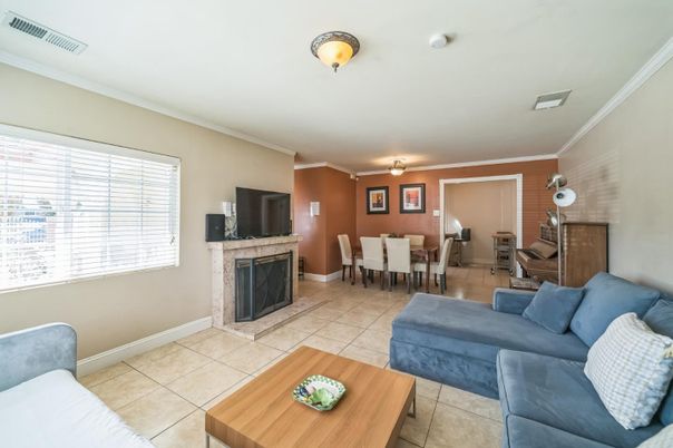 Dining room, Fireplace, Interior, Living room