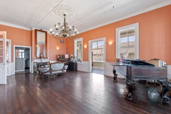 Chandelier, Interior, Living room, Piano, Wood Texture Flooring