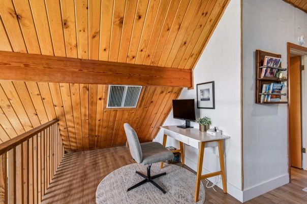 Home Office, Interior, Wooden Ceilings, Wood Texture Flooring