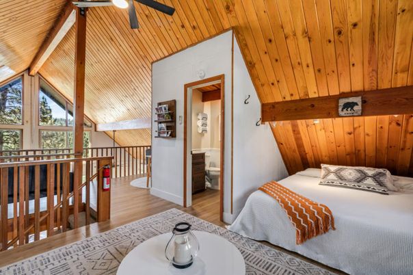Bedroom, Interior, Wooden Beams, Wooden Ceilings, Wood Texture Flooring