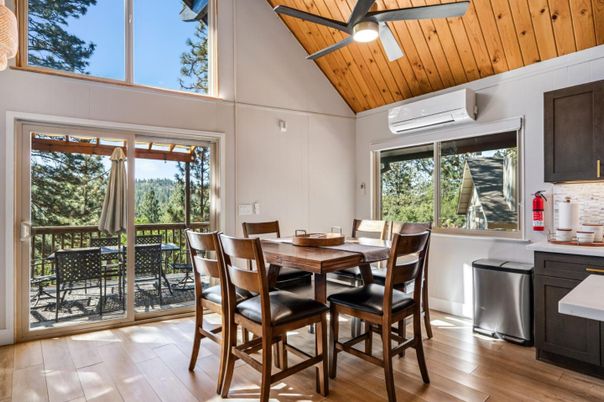 Dining room, Interior, Wooden Ceilings, Wood Texture Flooring