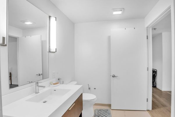 Bathroom, Dual Sink Vanities, Interior, Wood Texture Flooring