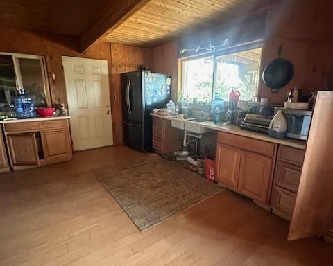 Interior, Kitchen, Wooden Ceilings, Wood Texture Flooring, Wooden Walls