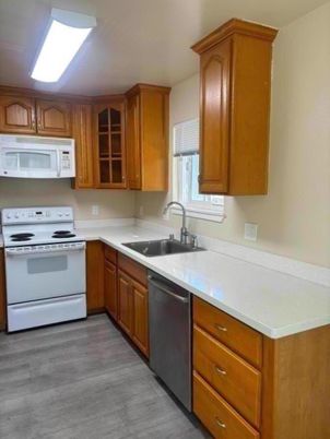 Interior, Kitchen, Wood Texture Flooring