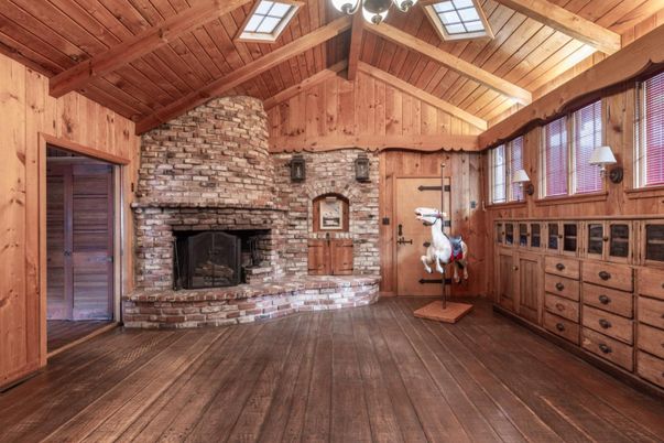 Fireplace, Interior, Stone Walls, Wooden Beams, Wooden Ceilings, Wood Texture Flooring, Wooden Walls
