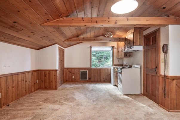 Empty room, Interior, Kitchen, Wooden Beams, Wooden Ceilings, Wooden Walls