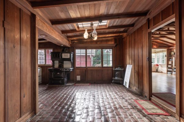 Fireplace, Interior, Pendant Lights, Wooden Beams, Wooden Ceilings, Wooden Walls