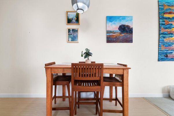 Dining room, Interior, Wood Texture Flooring