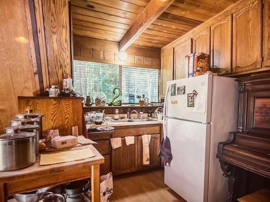 Interior, Kitchen, Wooden Beams, Wooden Ceilings, Wood Texture Flooring, Wooden Walls