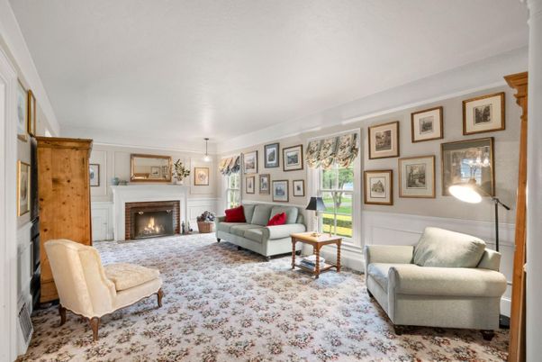 Fireplace, Interior, Living room, Pendant Lights