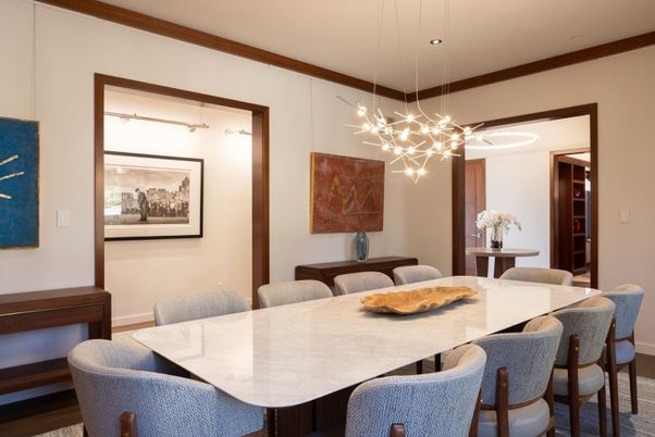 Dining room, Interior, Pendant Lights, Recessed Lighting