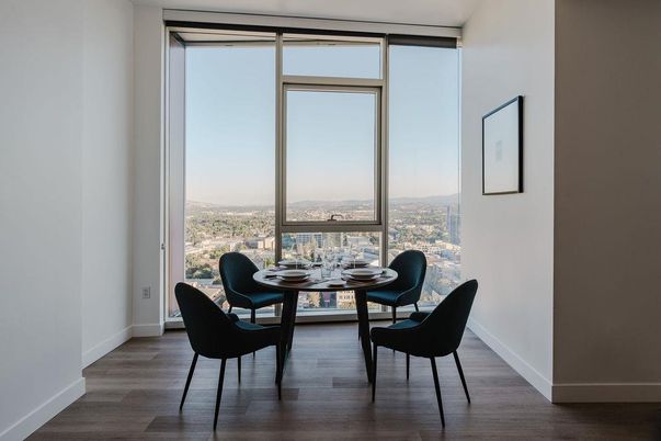 Dining room, Interior, Wood Texture Flooring