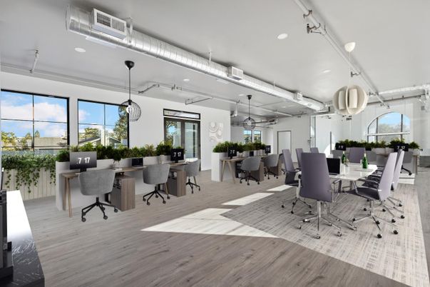 Dining room, Interior, Pendant Lights, Recessed Lighting, Wood Texture Flooring
