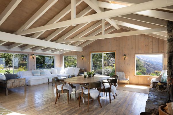 Dining room, Interior, Living room, Wooden Beams, Wood Texture Flooring, Wooden Walls