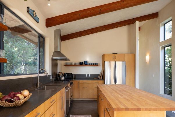 Interior, Kitchen, Stainless Steel Appliances, Wooden Beams