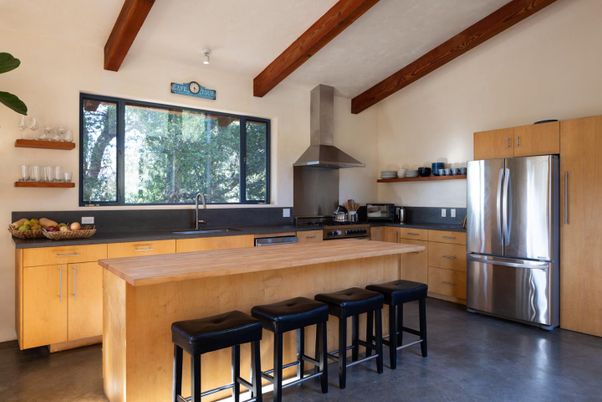 Interior, Kitchen, Stainless Steel Appliances, Wooden Beams