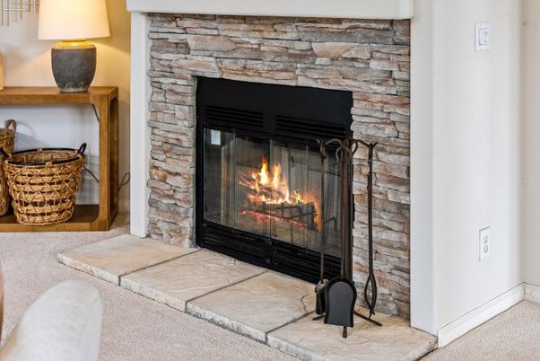 Fireplace, Interior, Stone Walls
