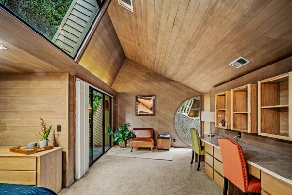 Home Office, Interior, Wooden Ceilings, Wooden Walls