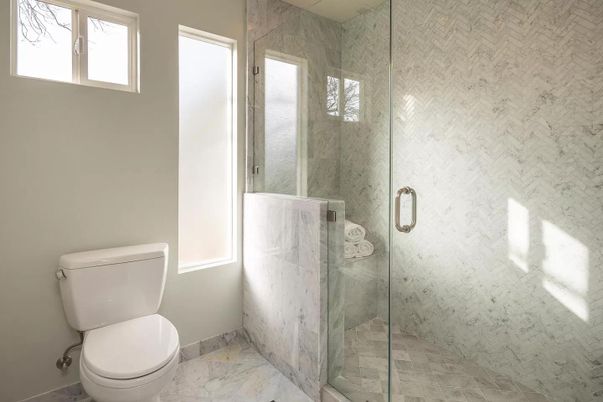 Bathroom, Glass Shower, Interior, Marble