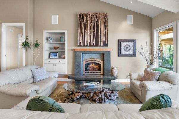Fireplace, Interior, Living room, Recessed Lighting