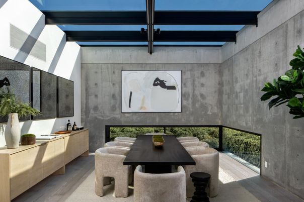 Dining room, Interior, Wood Texture Flooring