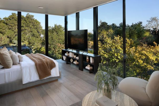 Bedroom, Interior, Wood Texture Flooring