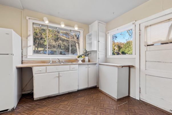 Interior, Kitchen, Wood Texture Flooring