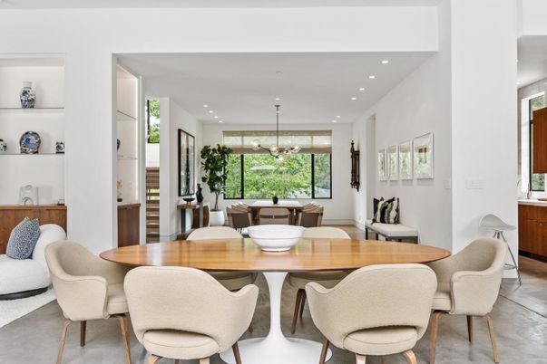 Dining room, Interior, Pendant Lights, Recessed Lighting