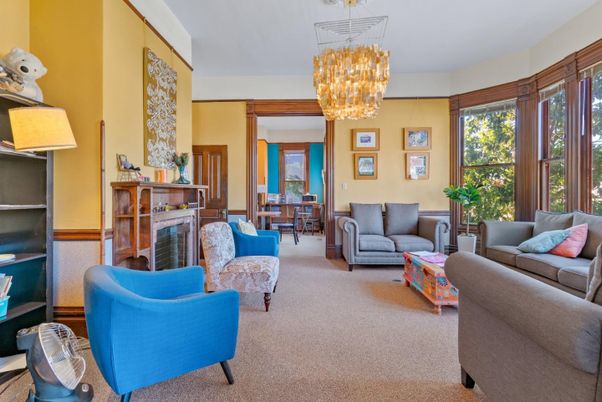 Chandelier, Fireplace, Interior, Living room
