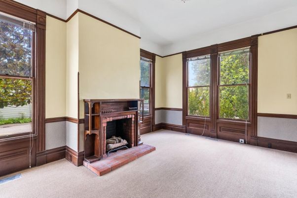 Empty room, Fireplace, Interior