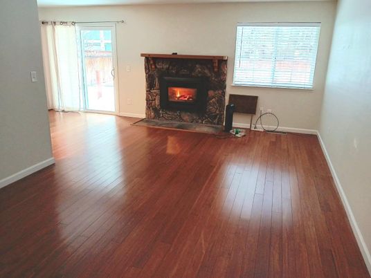 Empty room, Fireplace, Interior, Wood Texture Flooring
