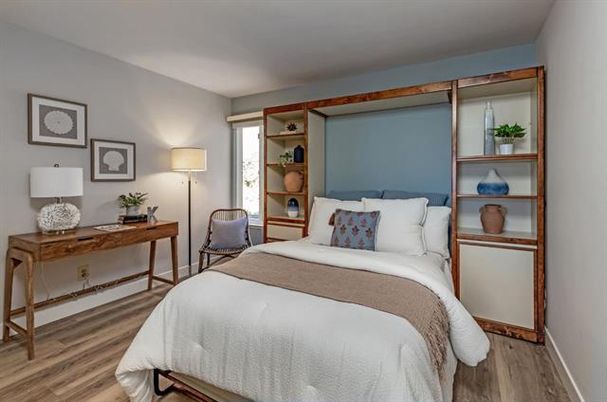 Bedroom, Home Office, Interior, Wood Texture Flooring