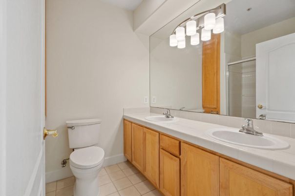 Bathroom, Dual Sink Vanities, Glass Shower, Interior, Tile Countertops