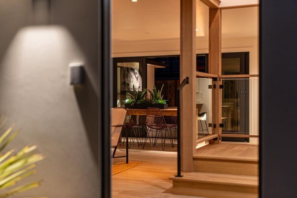 Interior, Recessed Lighting, Wood Texture Flooring