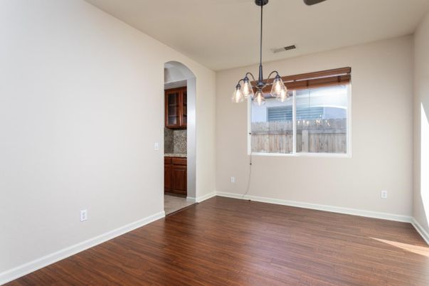 Empty room, Interior, Pendant Lights, Wood Texture Flooring