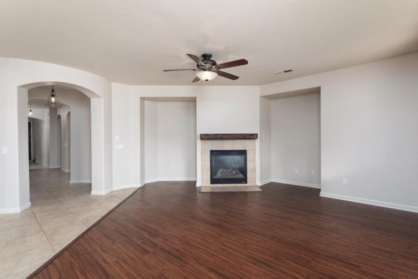 Empty room, Fireplace, Interior, Wood Texture Flooring