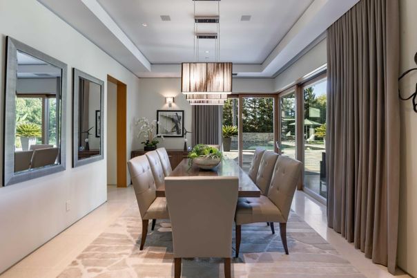 Dining room, Interior, Pendant Lights, Recessed Lighting