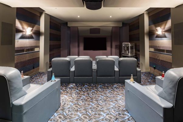Home Theatre Room, Interior, Projection Screen, Recessed Lighting, Theatre Room