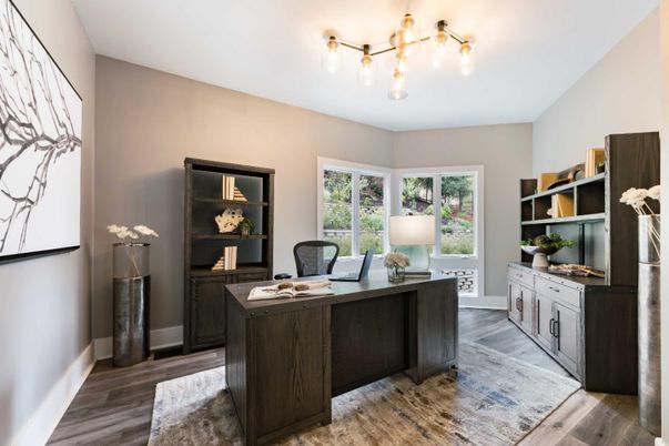 Home Office, Interior, Wood Texture Flooring