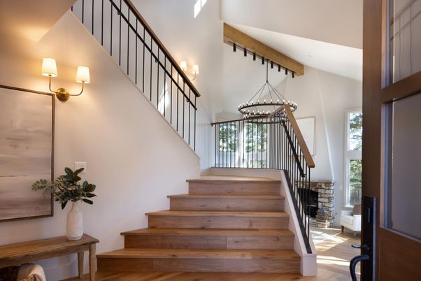 Interior, Pendant Lights, Wood Texture Flooring