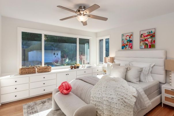Bedroom, Interior, Wood Texture Flooring